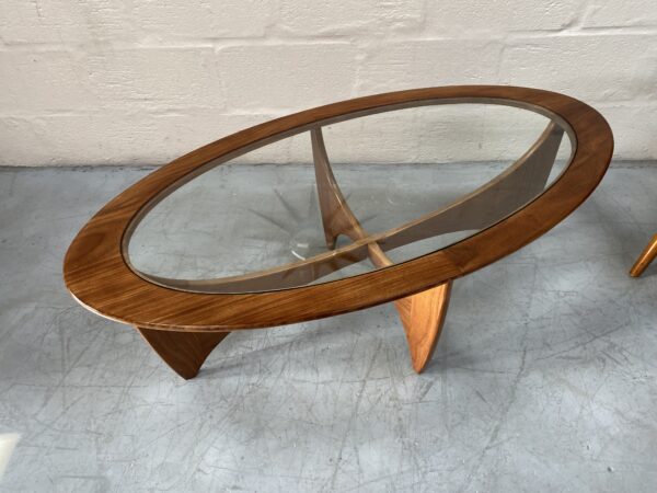 Mid Century Glass Oval 'Fresco' Coffee Table for G Plan 