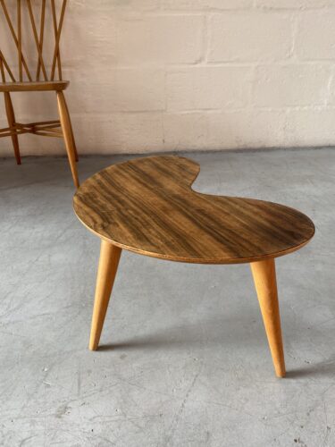 Mid Century Heals 1960s Kidney Shaped Low Coffee Table by Vanson 