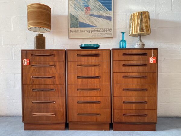 3 x G Plan Fresco Tallboys / Chests of Drawers