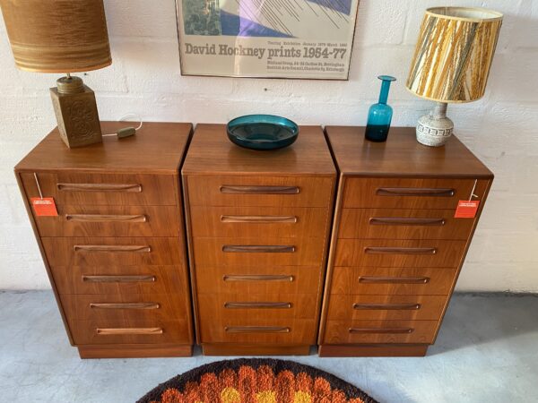 3 x G Plan Fresco Tallboys / Chests of Drawers