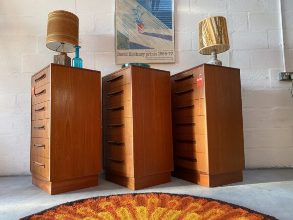 3 x G Plan Fresco Tallboys / Chests of Drawers