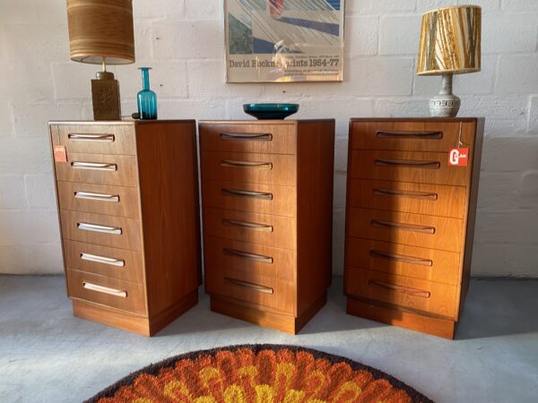 3 x G Plan Fresco Tallboys / Chests of Drawers