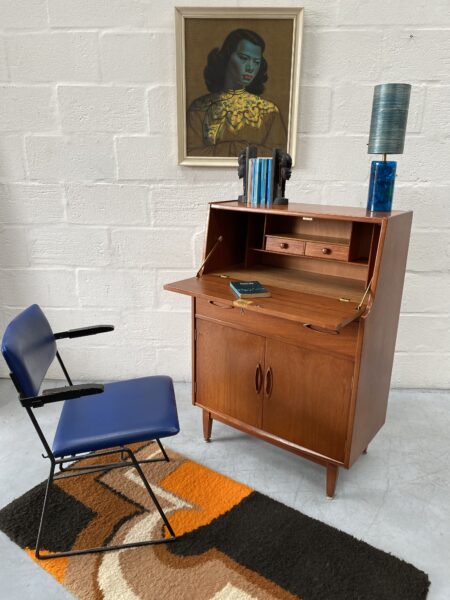 Vintage 1960s Mid Century Teak Bureau by Jentique