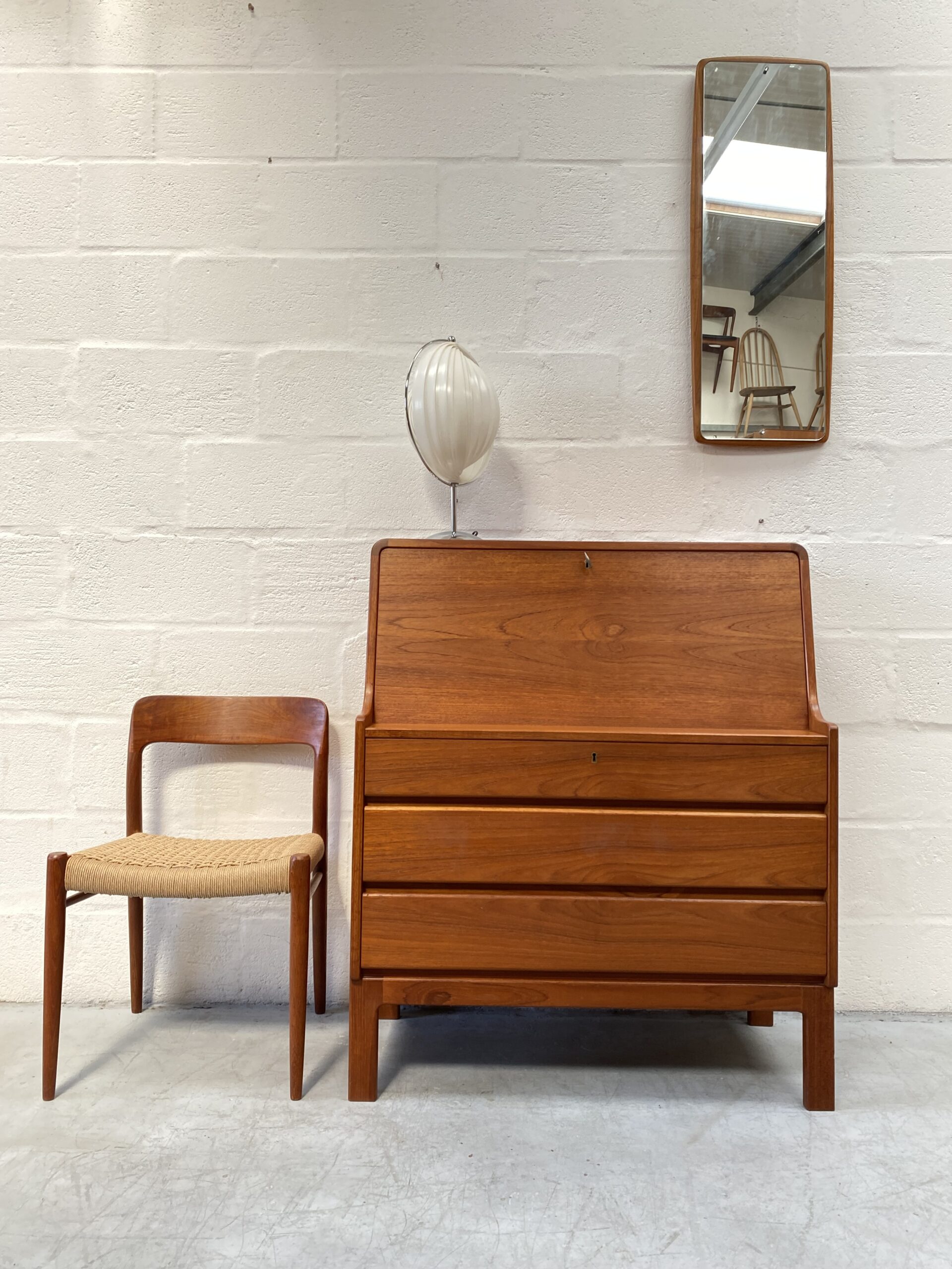 1960s Danish Teak Bureau by Arne Wahl Iversen