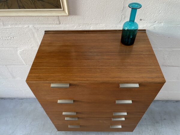 1960's Stag 'Fineline' Range Tallboy Chest of Drawers Designed by John & Sylvia Reid