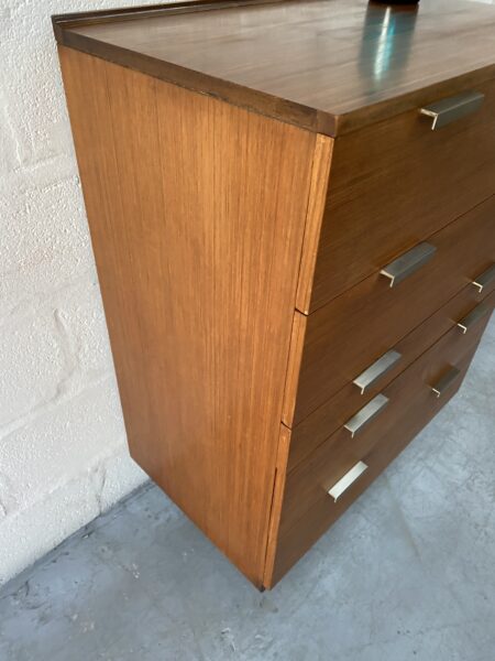 1960's Stag 'Fineline' Range Tallboy Chest of Drawers Designed by John & Sylvia Reid