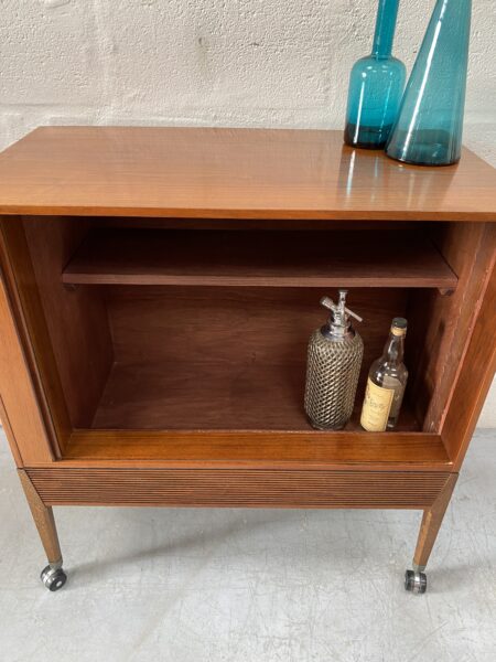 Mid Century Vintage Tambour Door TV / Now Drinks Cabinet