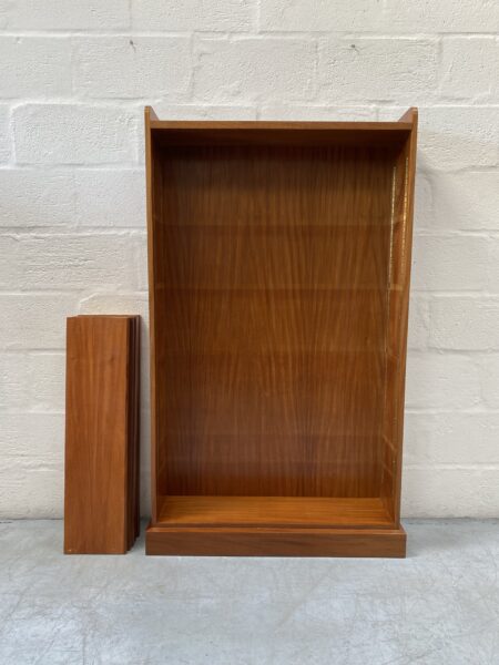 Mid Century Teak Open Bookcase with Adjustable Shelves