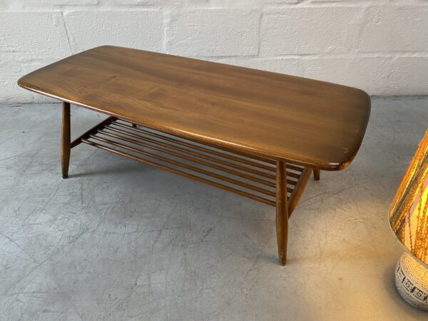 Vintage Ercol Coffee Table With Magazine Rack