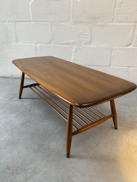 Vintage Ercol Coffee Table With Magazine Rack
