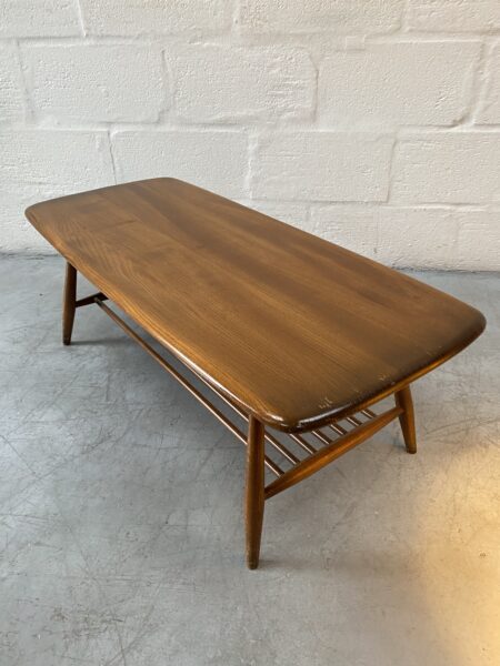 Vintage Ercol Coffee Table With Magazine Rack
