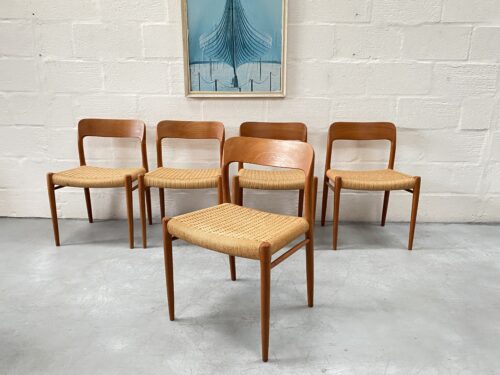 1960s Dining Chairs by Niels Otto Møller for J.L. Møllers, Denmark Set of 5