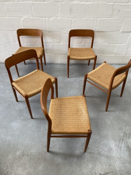 1960s Dining Chairs by Niels Otto Møller for J.L. Møllers, Denmark Set of 5