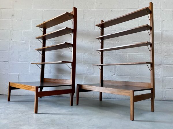 Pair of Vintage Mid Century Room Dividers / Modular Shelving Units by Guy Rogers