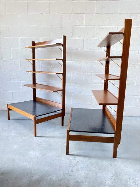 Pair of Vintage Mid Century Room Dividers / Modular Shelving Units by Guy Rogers