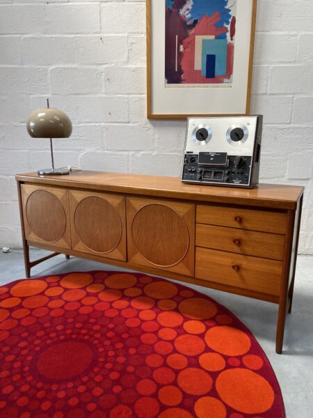 Mid Century 1960s 'Circles' Sideboard Manufactured by Nathan Furniture