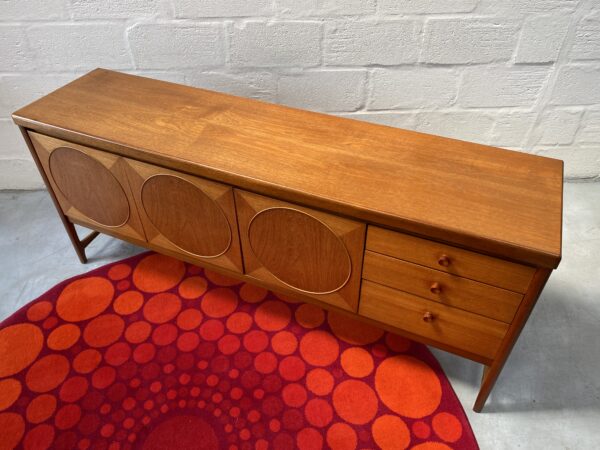 Mid Century 1960s 'Circles' Sideboard Manufactured by Nathan Furniture