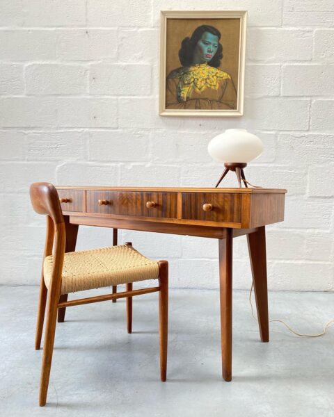1950s Morris Of Glasgow Walnut Console Table