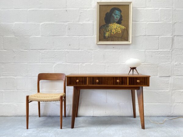 1950s Morris Of Glasgow Walnut Console Table