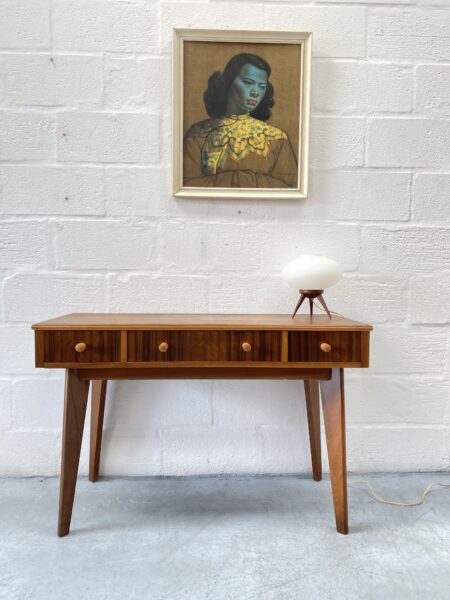 1950s Morris Of Glasgow Walnut Console Table