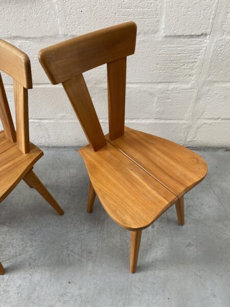 Vintage Set of Four Polish Dining Chairs by ŁAD