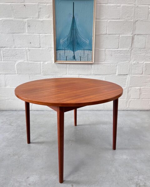 Mid Century Troeds 'Malta' Round Dining Table By Nils Jonsson