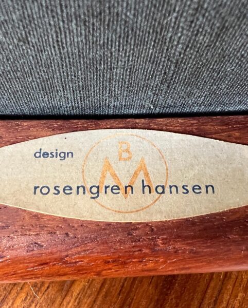 Mid Century Danish Set of Four Rosengren Hansen Dining Chairs