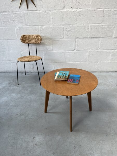 Mid Century Oak Round Coffee Table