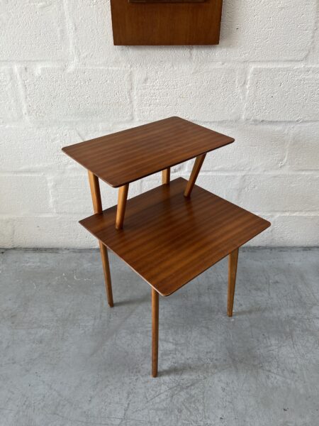 1960s Vintage Two Tier Telephone / Side Table by Peter Hayward for Vanson