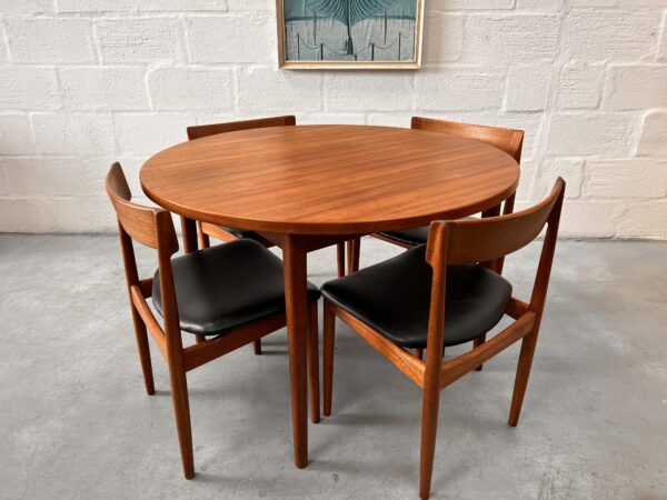 Mid Century Danish Set of Four Rosengren Hansen Dining Chairs