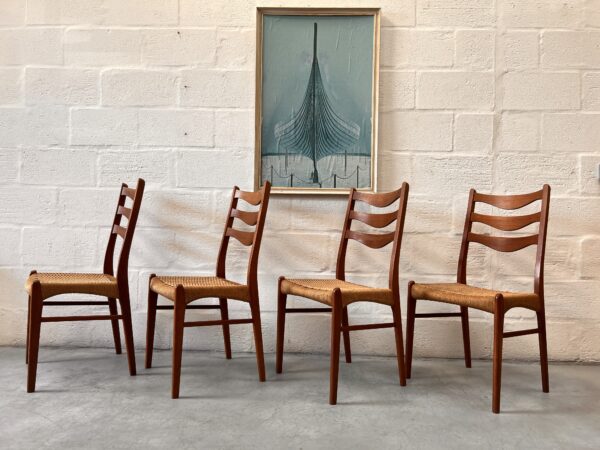 Mid Century Danish Dining Chairs by Arne Wahl Iversen for Glyngøre Stolefabrik