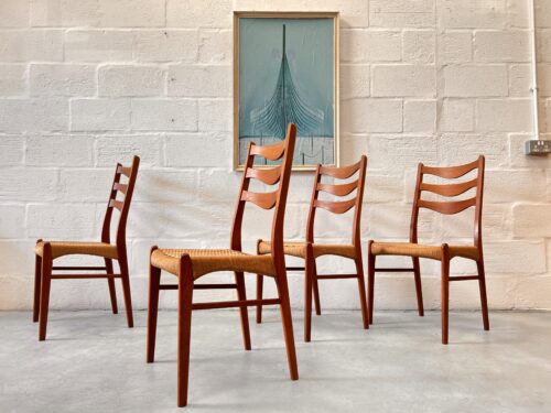 Mid Century Danish Dining Chairs by Arne Wahl Iversen for Glyngøre Stolefabrik