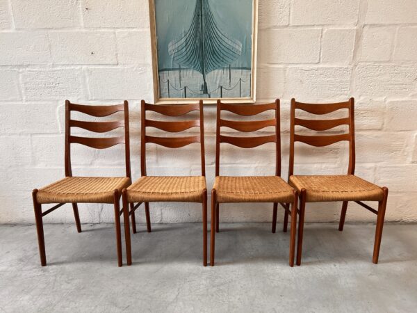 Mid Century Danish Dining Chairs by Arne Wahl Iversen for Glyngøre Stolefabrik