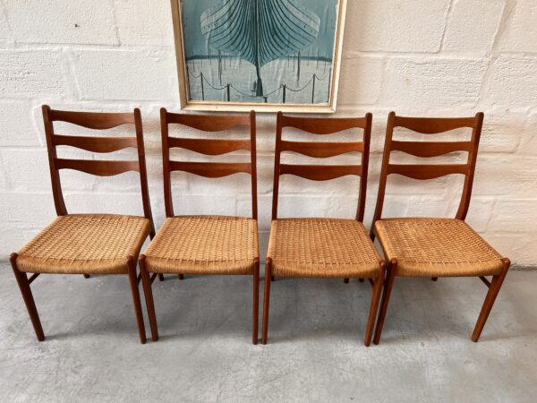 Mid Century Danish Dining Chairs by Arne Wahl Iversen for Glyngøre Stolefabrik