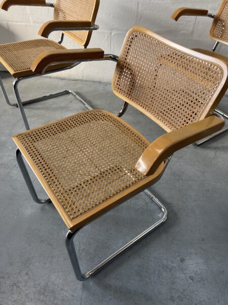 Set Of 4 Vintage Marcel Breuer Style Cesca Chairs By Habitat