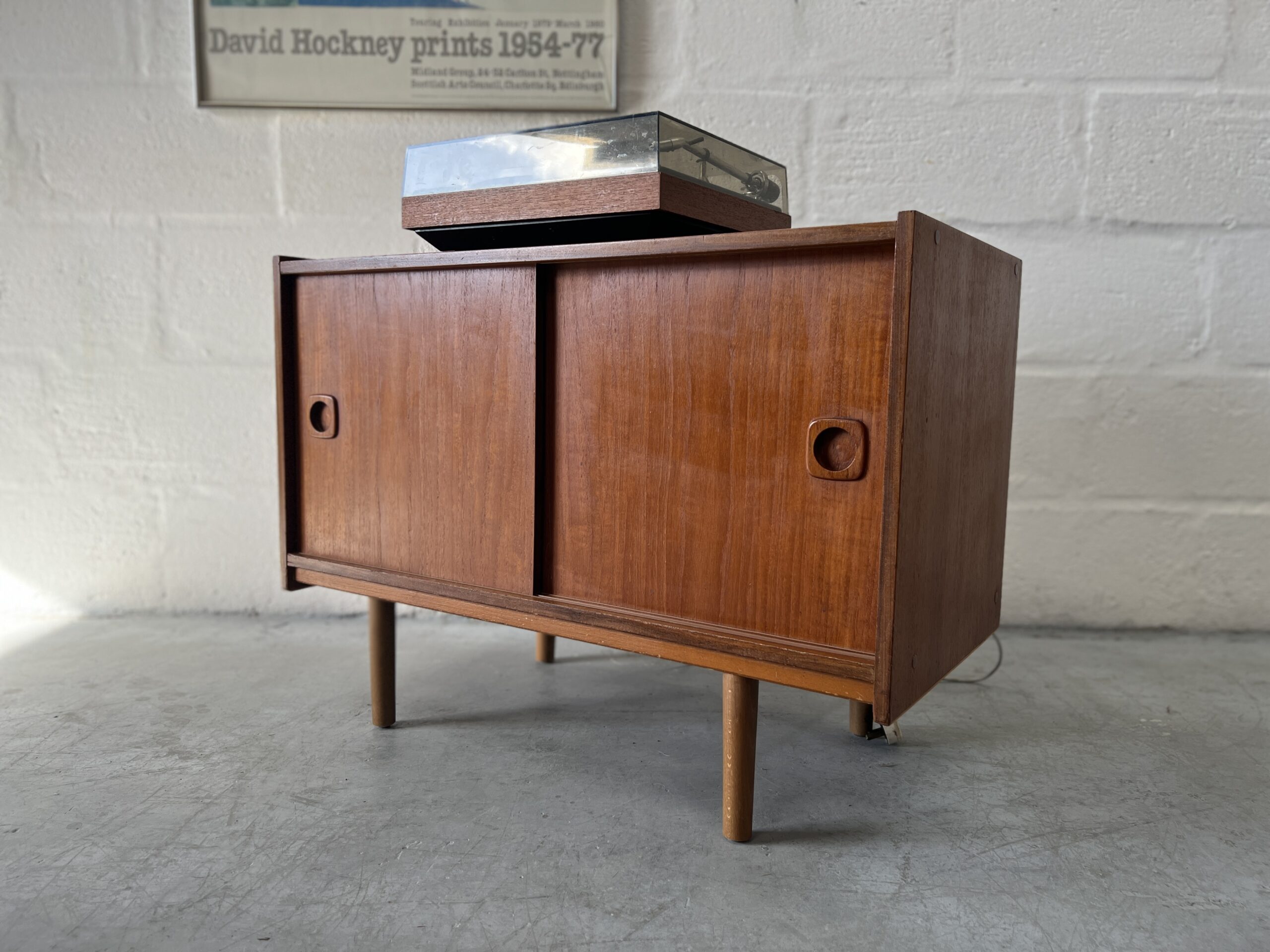 Vintage Danish Influenced Design Teak Vinyl Record Cabinet – Pavement ...