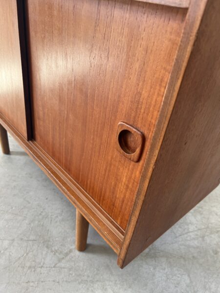 Vintage Danish Influenced Design Teak Vinyl Record Cabinet