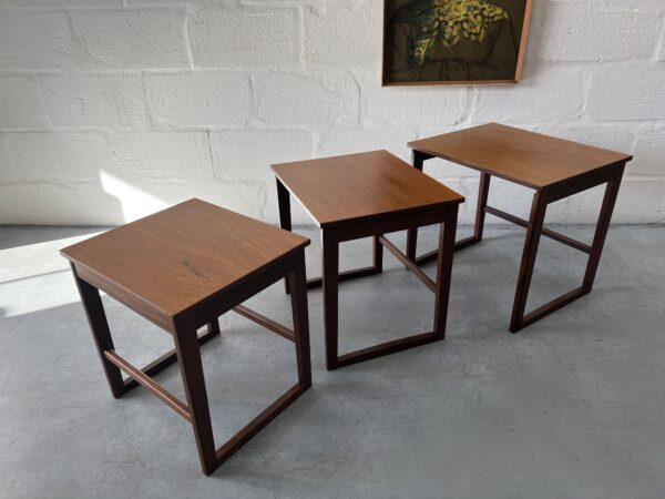 Vintage Solid Afromosia / Teak Nesting Tables