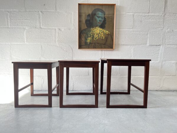 Vintage Solid Afromosia / Teak Nesting Tables