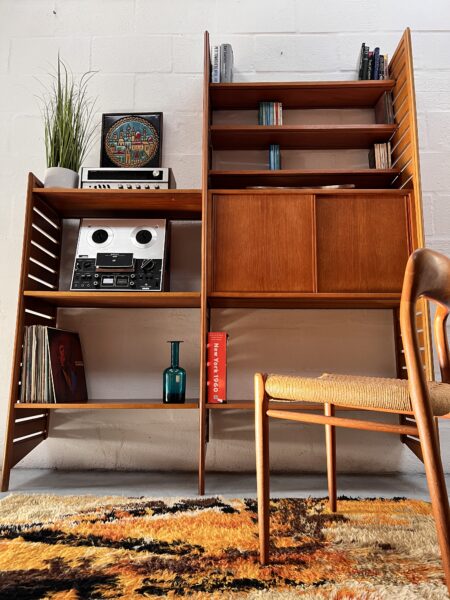 Two Bay Mid Century Staples Ladderax Shelving System