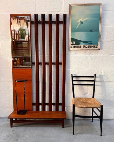 Mid Century Teak Entryway / Hallway Stand