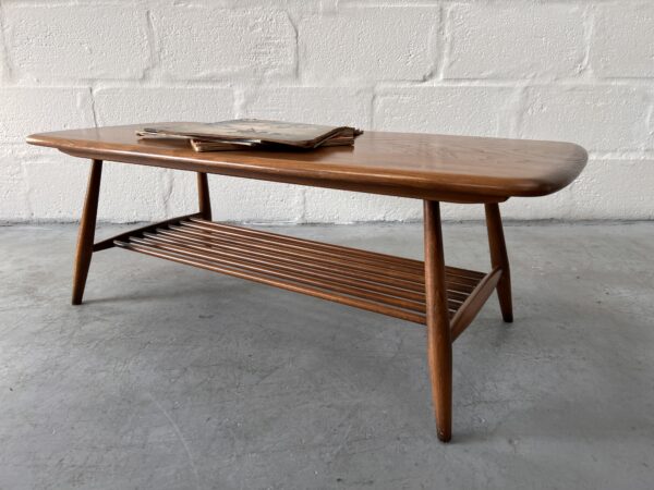 Classic Ercol Coffee Table With Magazine Rack