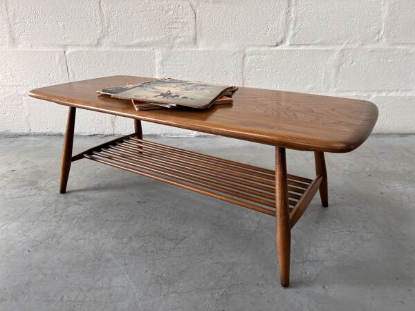 Classic Ercol Coffee Table With Magazine Rack