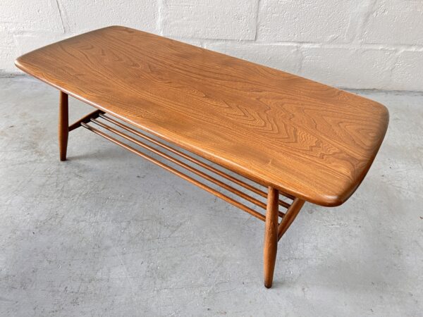 Classic Ercol Coffee Table With Magazine Rack