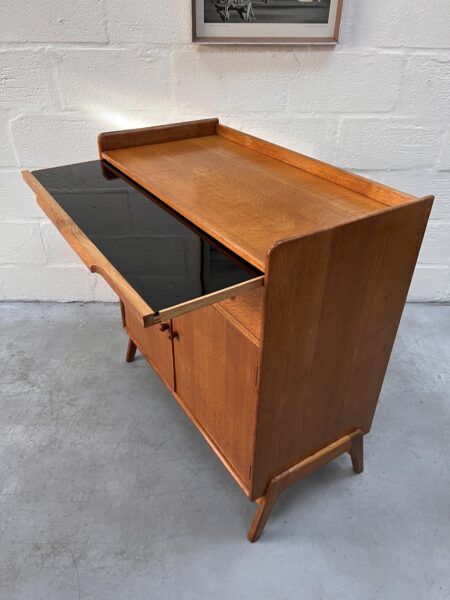 Vintage Utility Art Deco 1930s Oak Drinks Cabinet