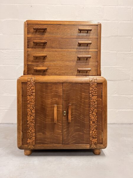 Utility Art Deco Vertical Sideboard, 1930s