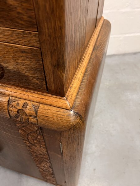 Utility Art Deco Vertical Sideboard, 1930s