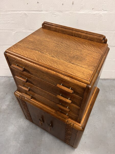 Utility Art Deco Vertical Sideboard, 1930s