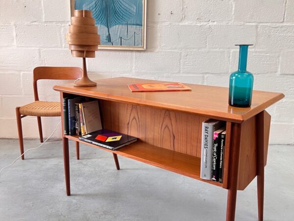 Mid Century Danish Teak Desk by Gunnar Nielsen for Tibergaard, 1960s 