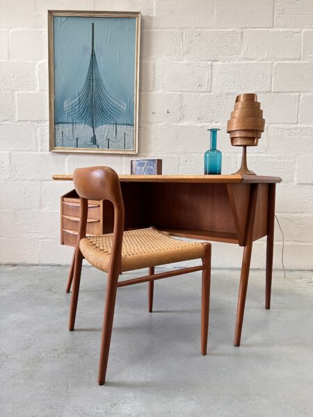 Mid Century Danish Teak Desk by Gunnar Nielsen for Tibergaard, 1960s 